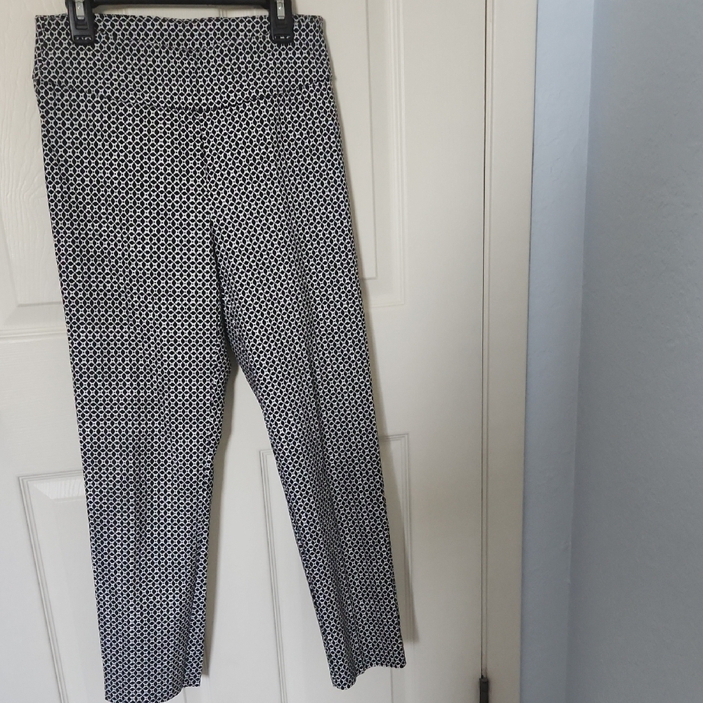 Tribal Black and White Straight Leg Pants